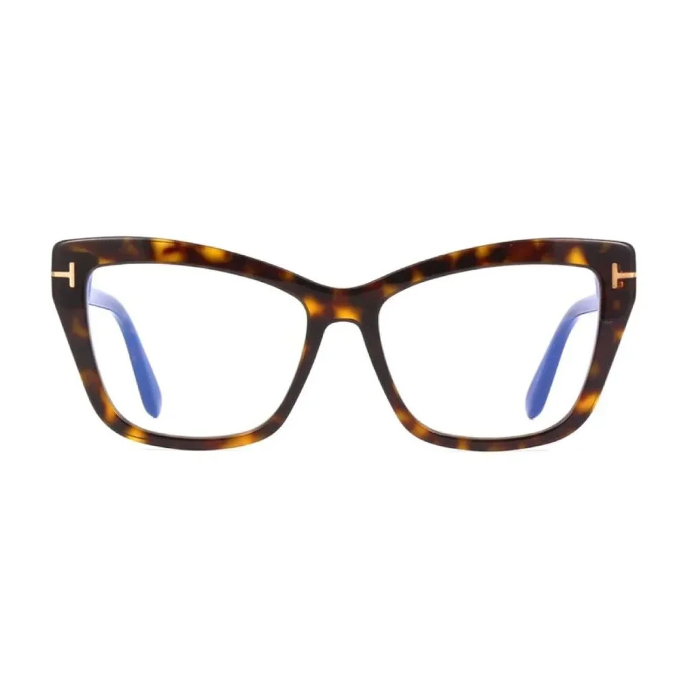 NEW TOM FORD EYEGLASSES DARK HAVANA WOMEN CAT EYE EYEWEAR